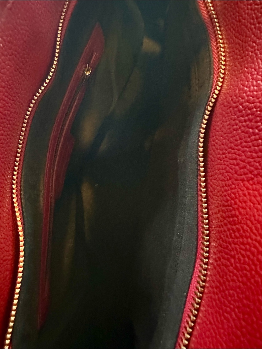 SALE!! NWOT! Genuine Leather Onna Ehrlich handbag in deep red - Picture 8 of 13